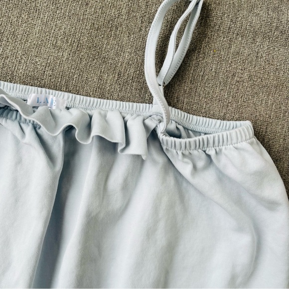 LAKE Pima Ruffle Tank Pajama Top Size Small Cotton Loungewear - Picture 3 of 7